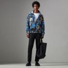 Burberry Burberry Grafitti Archive Scarf Print Shell Jacket, Size: 34, Yellow