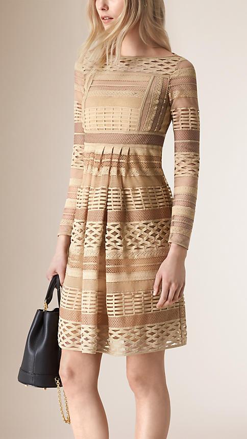 Burberry Double Mesh Lace Dress