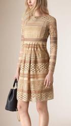 Burberry Double Mesh Lace Dress