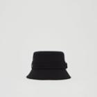Burberry Burberry Cotton Gabardine Belted Bucket Hat, Size: M