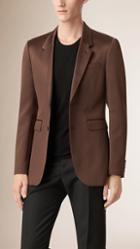Burberry Slim Fit Structured Technical Silk Blazer