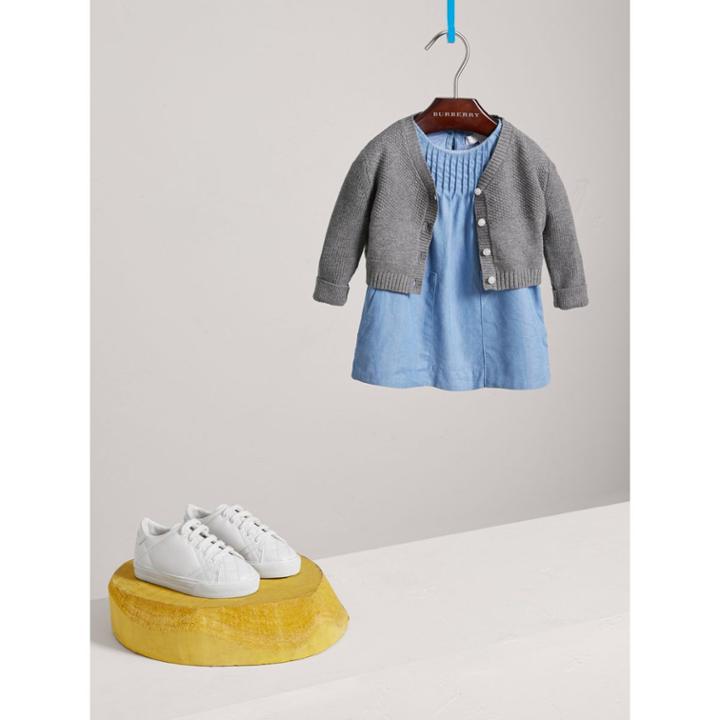 Burberry Burberry Multi-stitch Cotton Cardigan, Size: 6m, Grey