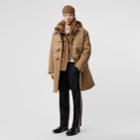 Burberry Burberry Reversible Neoprene And Shearling Hooded Duffle Coat, Size: 48, Brown