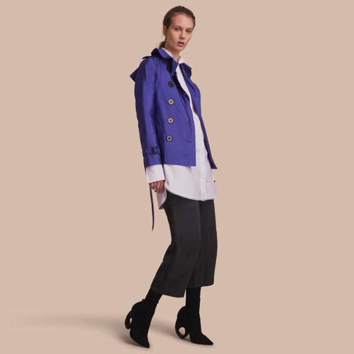 Burberry Burberry Showerproof Trench Coat, Size: 14, Blue