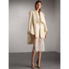 Burberry Burberry Tailored Wool Cashmere Cape, White