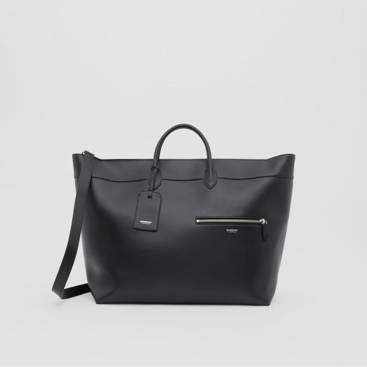 Burberry Burberry Leather Holdall, Black