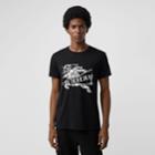 Burberry Burberry Collage Logo Print Cotton T-shirt, Size: Xl, Black