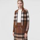 Burberry Burberry Check Intarsia Wool Cashmere Bomber Jacket, Size: Xs