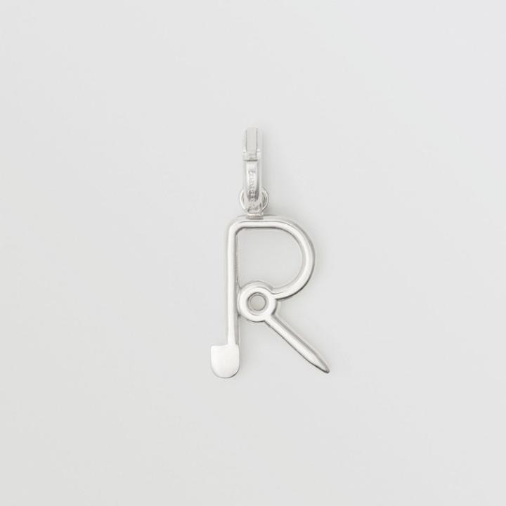 Burberry Burberry Kilt Pin 'r' Alphabet Charm, Grey