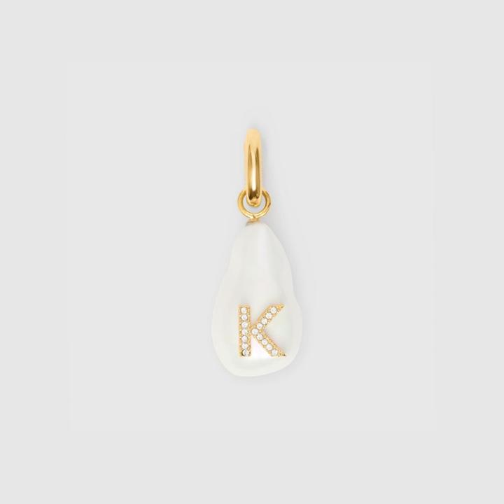Burberry Burberry 'k' Crystal And Resin Pearl Letter Charm - Online Exclusive