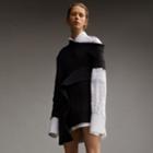 Burberry Burberry Asymmetric Sweatshirt Dress, Size: 14, Black