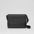 Burberry Burberry London Check And Leather Messenger Bag, Black