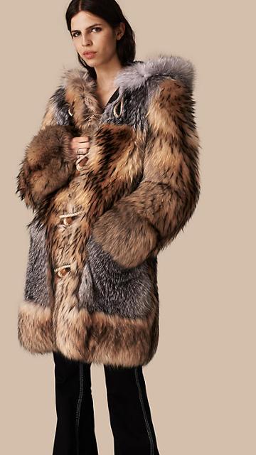 Burberry Oversize Raccoon Duffle Coat