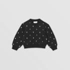 Burberry Burberry Childrens Star And Monogram Motif Cotton Sweatshirt, Size: 6m, Black
