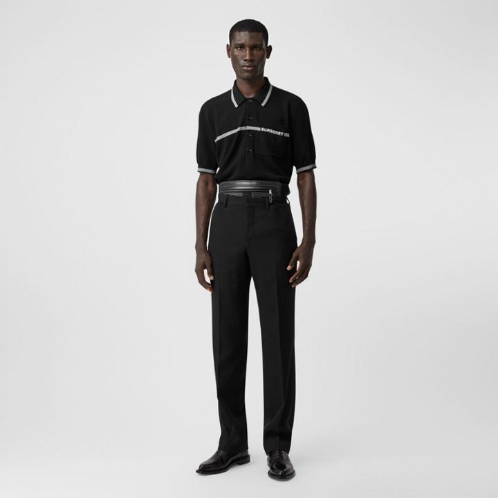 Burberry Burberry English Fit Pocket Detail Wool Tailored Trousers, Size: 48, Black