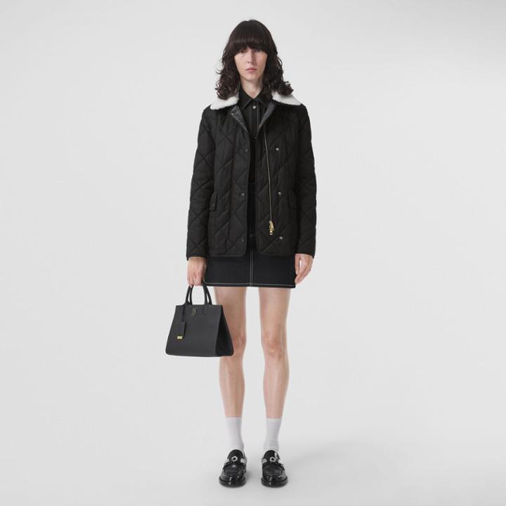 Burberry Burberry Diamond Quilted Cotton Gabardine Jacket, Size: Xl