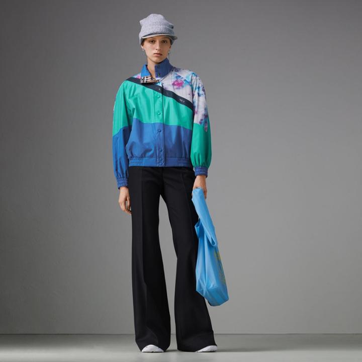 Burberry Burberry Flared Wool Tailored Trousers, Size: 00, Blue