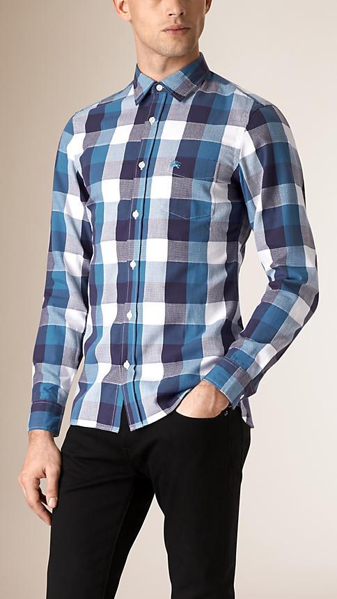 Burberry Brit Regular Fit Buffalo Check Cotton Shirt