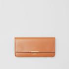 Burberry Burberry Horseferry Embossed Leather Continental Wallet, Beige