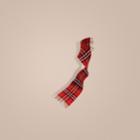 Burberry Burberry The Mini Classic Cashmere Scarf In Check, Size: Os, Red