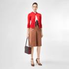 Burberry Burberry Scarf Detail Silk Cardigan, Red