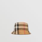 Burberry Burberry Check Faux Raffia Bucket Hat, Size: Xl