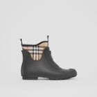 Burberry Burberry Vintage Check Neoprene And Rubber Rain Boots, Size: 37