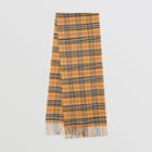 Burberry Burberry The Classic Vintage Check Cashmere Scarf, Antique Yellow