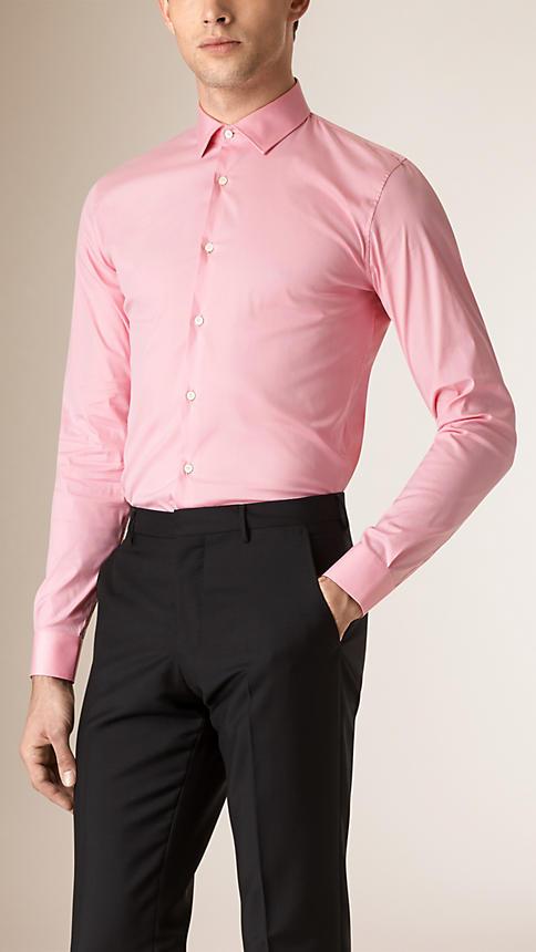 Burberry Slim Fit Stretch Cotton Poplin Shirt