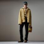 Burberry Burberry Relaxed Fit Shearling And Lambskin Jacket, Size: 38, Yellow