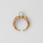 Burberry Burberry Gold-plated Resin Pearl Ring, Size: M