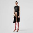 Burberry Burberry Panel Detail Silk And Wool Shift Dress, Size: 02, Black