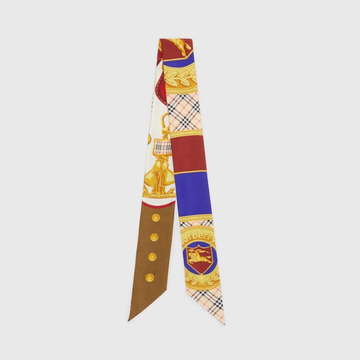 Burberry Burberry Archive Scarf Print Silk Skinny Scarf, Multicolour