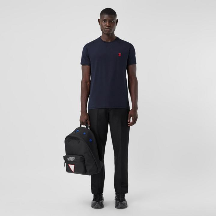 Burberry Burberry Monogram Motif Cotton T-shirt, Size: L, Navy
