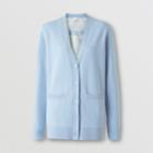 Burberry Burberry Horseferry Square Wool Blend Jacquard Cardigan, Size: M