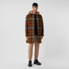 Burberry Burberry Double-faced Check Wool Car Coat, Size: 48, Brown