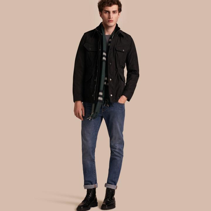 Burberry Burberry Lightweight Technical Field Jacket With Removable Warmer, Size: 36, Black