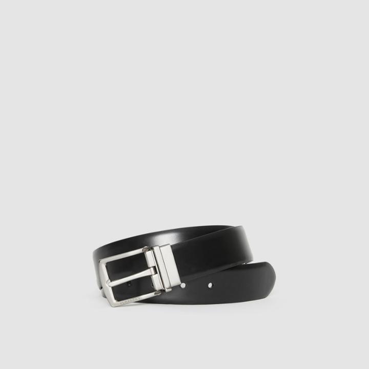 Burberry Burberry Reversible Leather Belt, Size: 75, Black