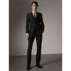 Burberry Burberry Modern Fit Wool Mohair Part-canvas Jacket, Size: 40r, Black