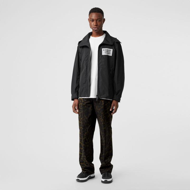 Burberry Burberry Detachable Hood Shape-memory Taffeta Jacket, Size: 40, Black