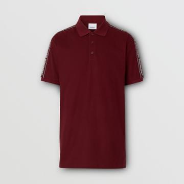 Burberry Burberry Logo Tape Cotton Piqu Polo Shirt, Size: M, Red