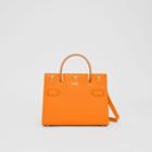 Burberry Burberry Mini Leather Title Bag, Orange