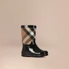 Burberry Burberry House Check Rain Boots, Size: 7, Black