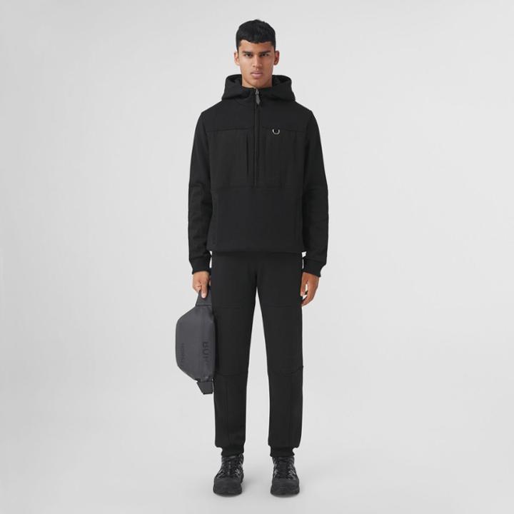 Burberry Burberry Contrast Panel Cotton Blend Jogging Pants