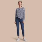 Burberry Burberry Skinny Fit Seam Detail Stretch Japanese Denim Jeans, Size: 25, Blue