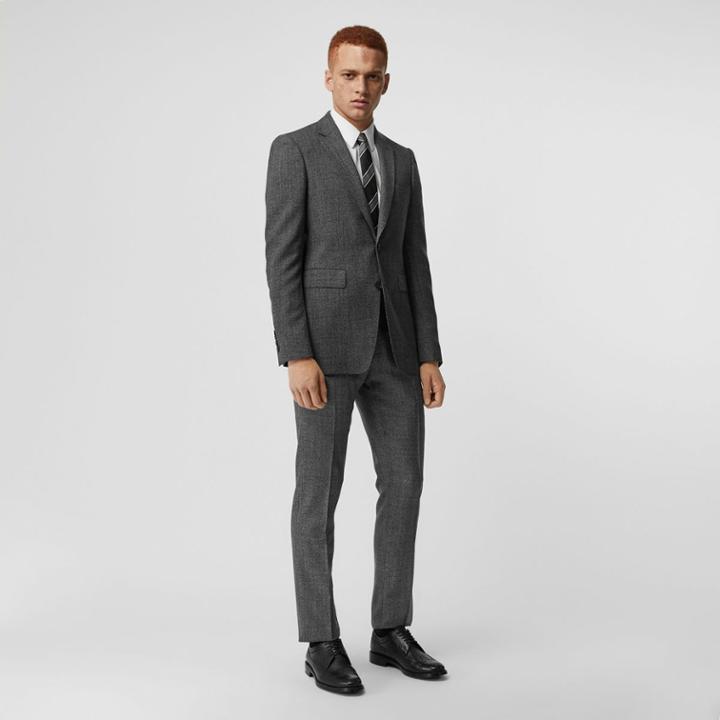Burberry Burberry Classic Fit Melange Wool Three-piece Suit, Size: 44r, Grey