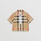 Burberry Burberry Childrens Check Stretch Cotton Zip-front Shirt, Size: 12m
