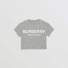 Burberry Burberry Childrens Logo Print Cotton T-shirt, Size: 6m, Grey