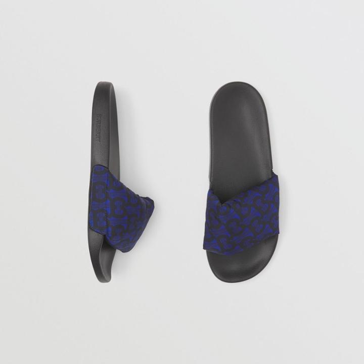 Burberry Burberry Monogram Print Padded Slides, Size: 39