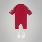 Burberry Burberry Check Detail Cashmere Jumpsuit, Size: 12m, Red
